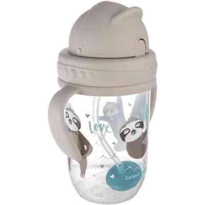 Поильник-непроливайка Canpol babies Exotic Animals с трубочкой и утяжелителем 270 мл Серая (56/606_grey) Винница