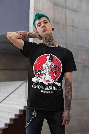 Футболка аниме Гхост Ін Схелл Мотоко оверсайз (S/M/L) Черний AnimeJ0094 Днепр