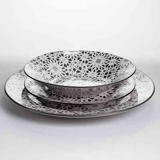 Столовий сервіз на 6 персон 18 предметів набір порцелянових тарілок HP-HK-A2 Коломия