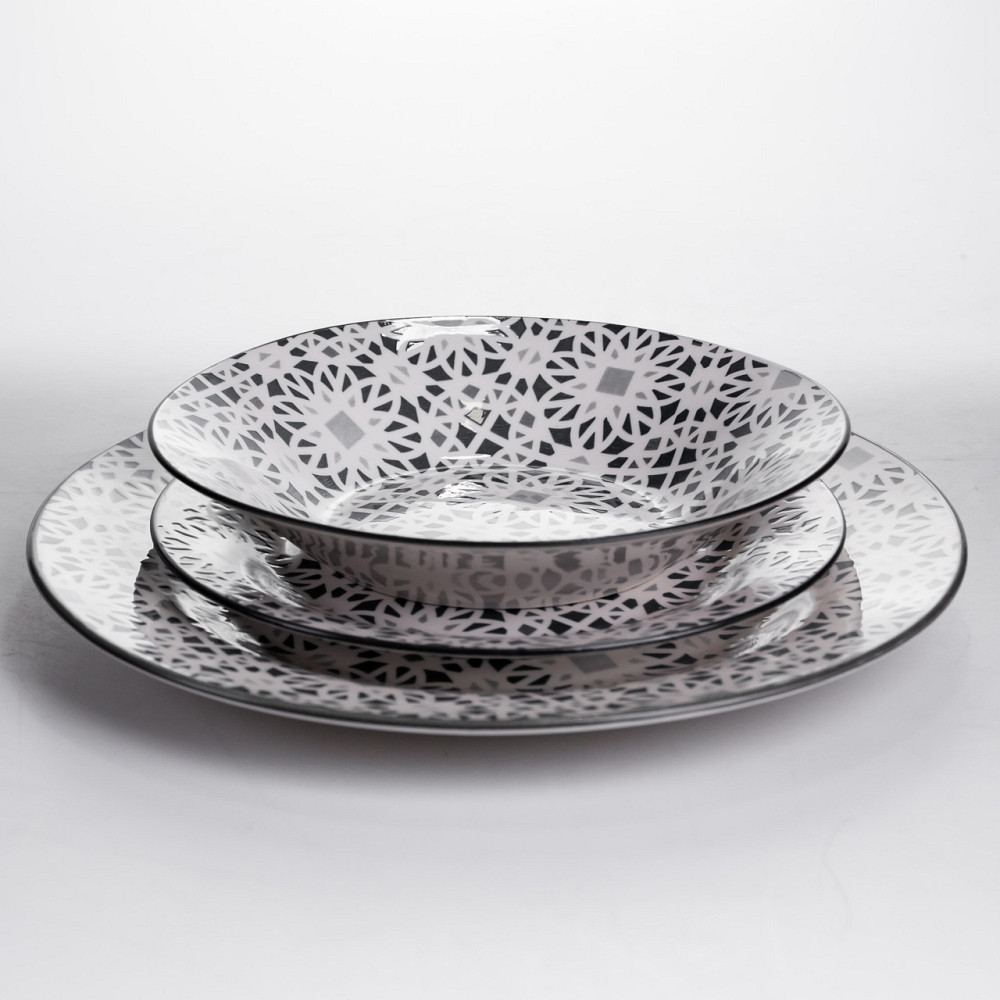 Столовий сервіз на 6 персон 18 предметів набір порцелянових тарілок HP-HK-A2 Коломия - фото 2