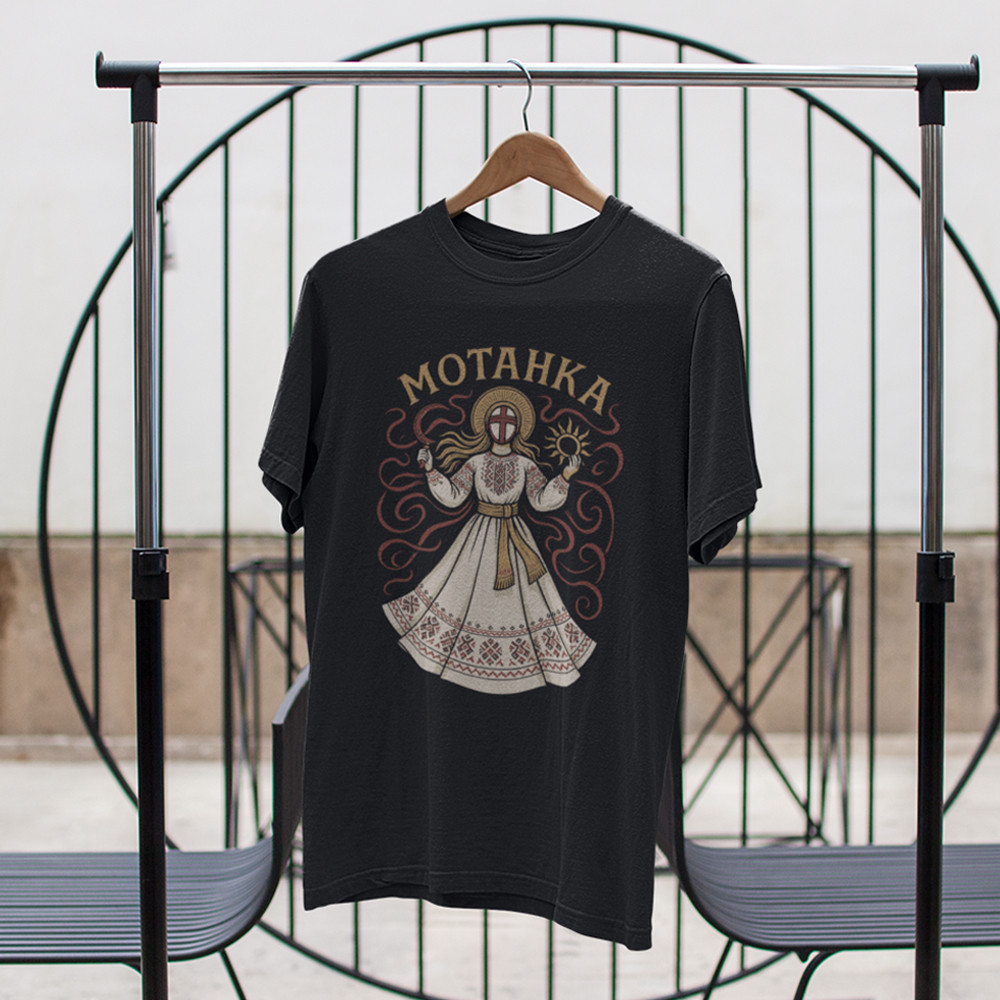 Футболка летняя патриотическая мужская с принтом "Мотанка" / Стильная дизайнерская футболка с рисунк Запорожье - изображение 1