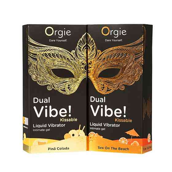 Рідкий вібратор Orgie Dual Vibe! Sex On The Beach Kissable Liquid Vibrator, 15 мл Sex Aura Київ