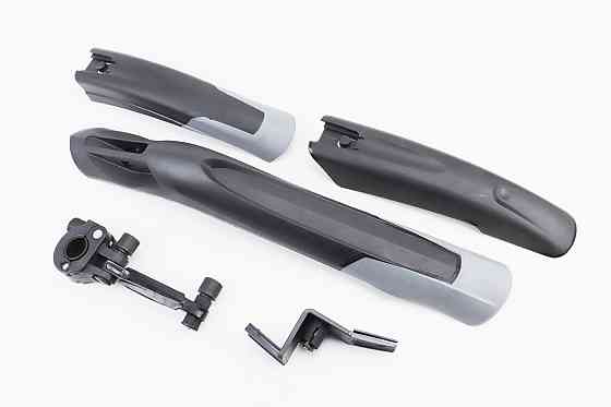 Крила пластмасові 24-26" MTB швидкознімні, чорно-сірі H-N27F/H-N27B Київ