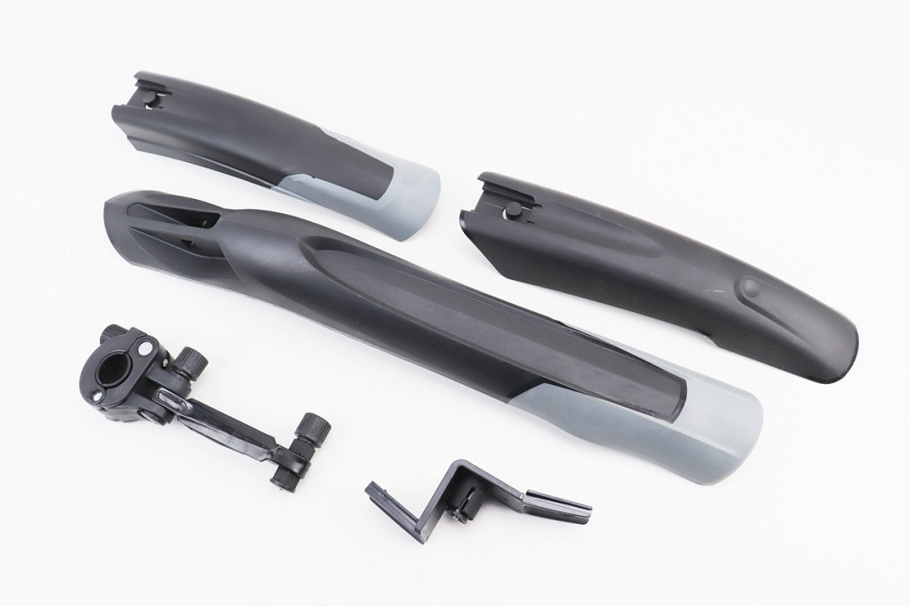 Крила пластмасові 24-26" MTB швидкознімні, чорно-сірі H-N27F/H-N27B Київ - фото 1