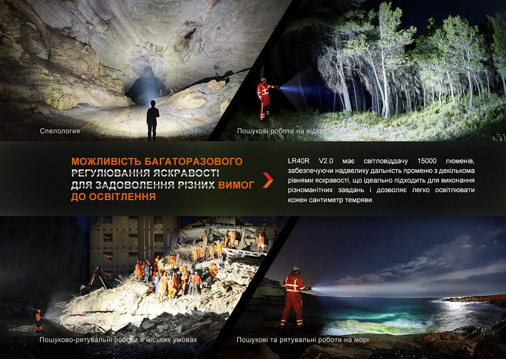 Ліхтар ручний Fenix LR40R V2.0 Київ - фото 11