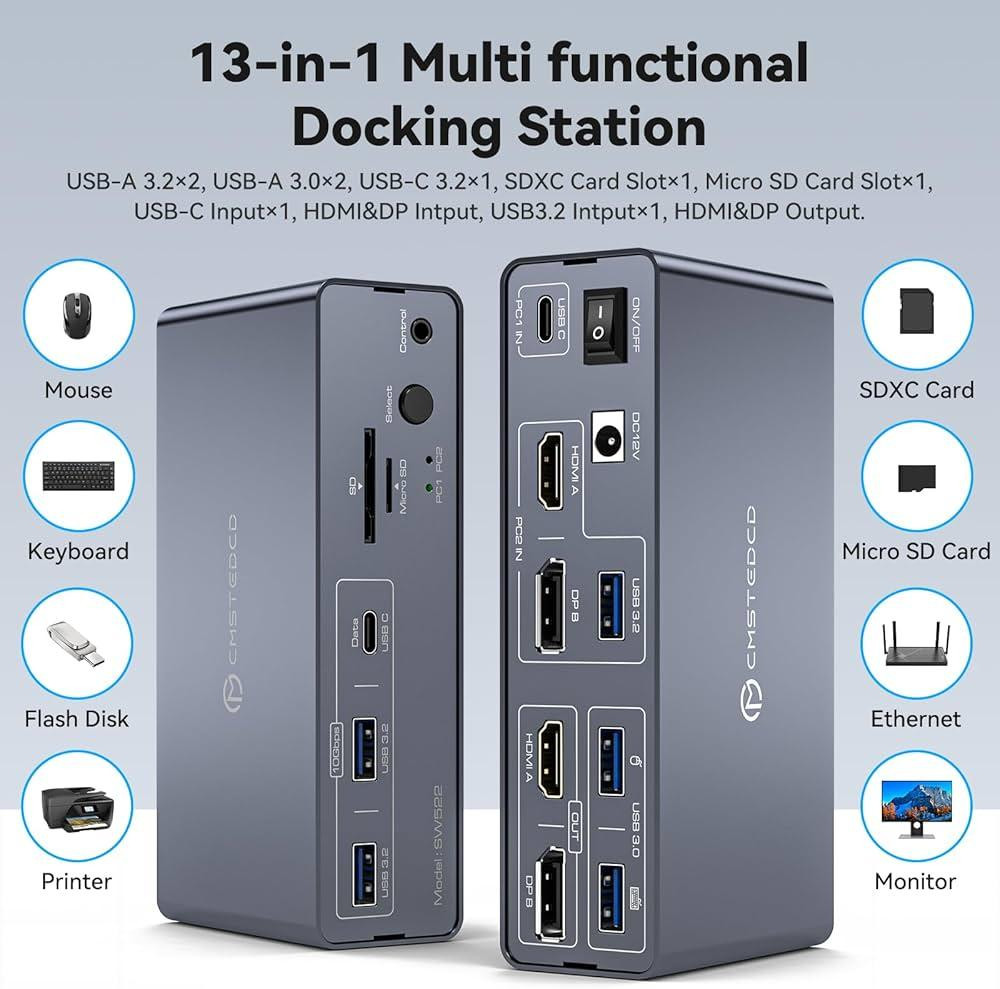 KVM перемикач док-станція CMSTECD SW522 Луцьк - фото 1