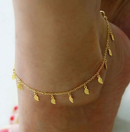 Браслет на ногу золотистый Киев - изображение 1