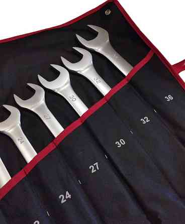 OX-251 Набір ріжкових ключів 17 шт 6-36 мм із гумовою ручкою, стійкі до навантажень, хромованадієва сталь Одеса