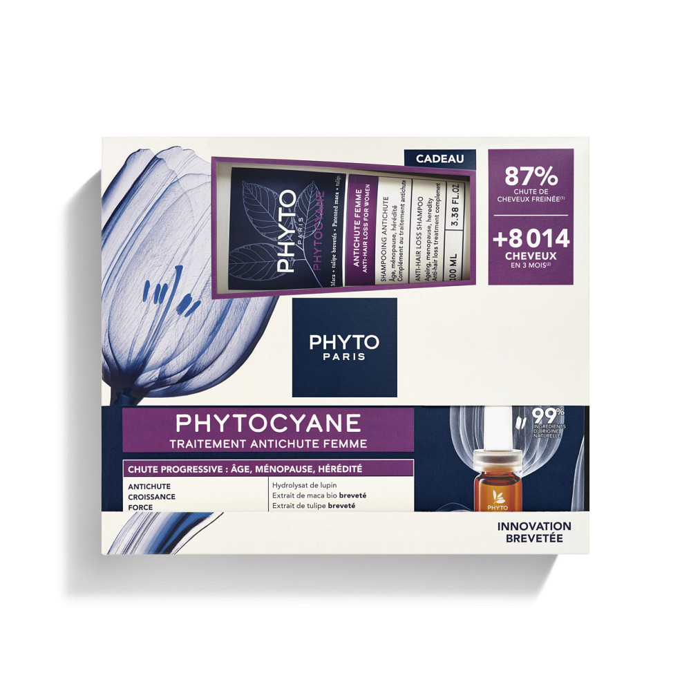 Фито Фитоциан Прогрессив Набор средство 12х5мл + шампунь 100мл Phyto Phytocyane Women Anti Hair Loss + Shampoo Днепр - изображение 1