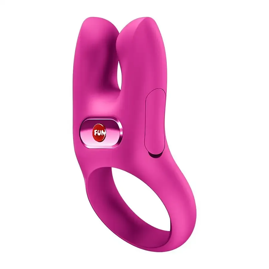 Эрекционное виброкольцо с двойной стимуляцией клитора Fun Factory NŌS CLASSIC Magenta, 2 мотора Львов - изображение 1