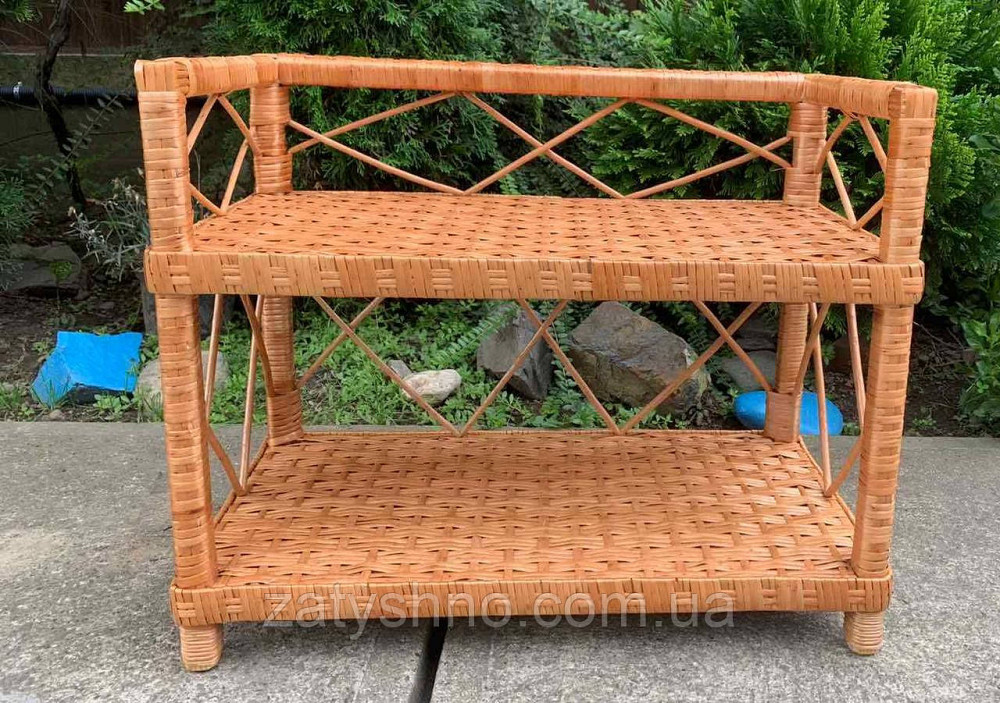 Этажерка плетеная из лозы на 2 полки Киев - изображение 6