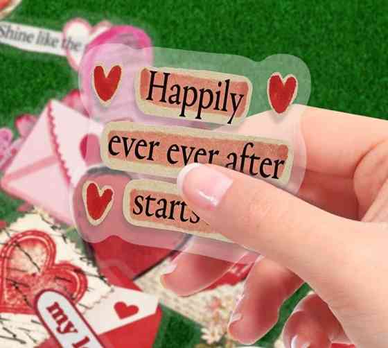 Наклейки коллаж о любви винтажные набор 50 шт для скрапбукинга Киев