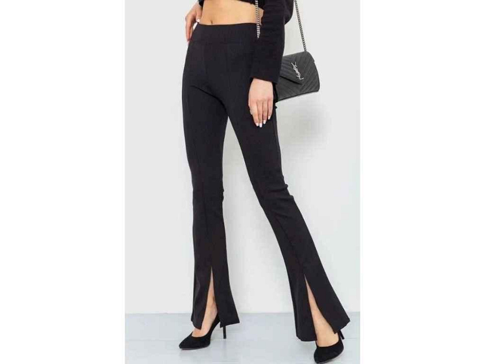 Брюки черный женские трикотаж рубчик арт.5266 р.XL ТМ OSM Киев - изображение 1