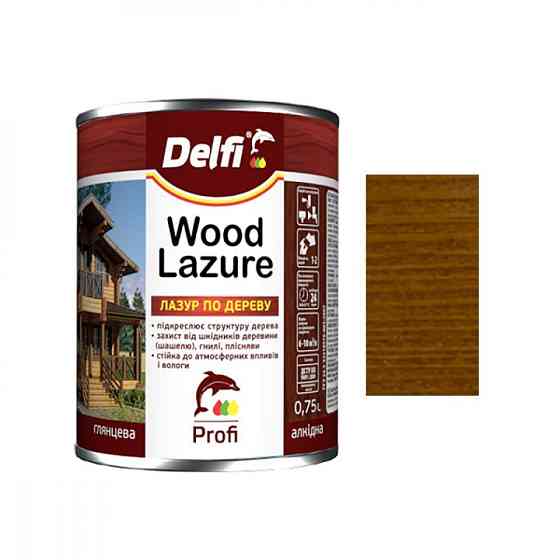 Лазур для дерева тікове дерево ТМ"Delfi" 0.75л Харків