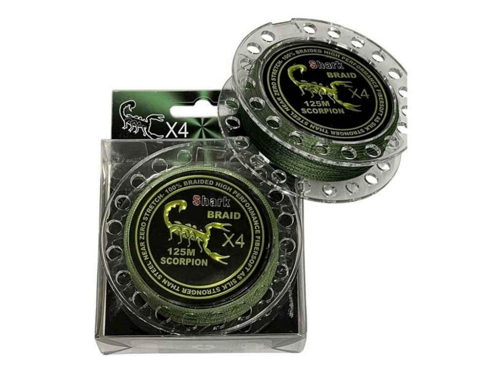 Шнур 0,16мм 11,2кг 125м Scorpion ТМ Shark Київ - фото 1
