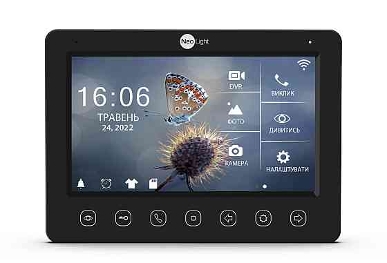 Комплект відеодомофона NeoLight Kappa+ HD WF 7 дюймів і панелі NeoLight SOLO FHD Silver Київ