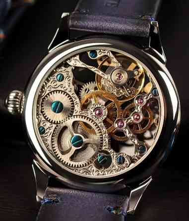 Ексклюзивний чоловічий наручний годинник скелетон на подарунок. Київ