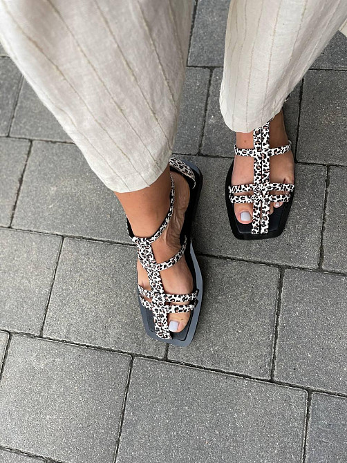 Notta bene Босоніжки жіночі леопардові Notta bene BS-0124 літні шкіряні / Зручне літнє взуття н Коломыя - изображение 7