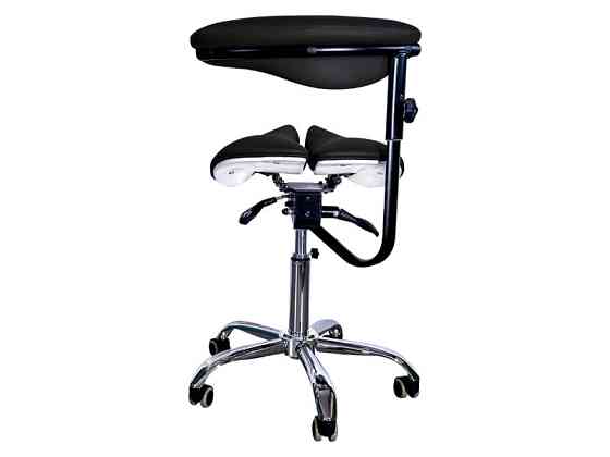 Стілець-сідло для майстра 8016-2, зі спинкою, роздільне сидіння, 3 регулювання Київ