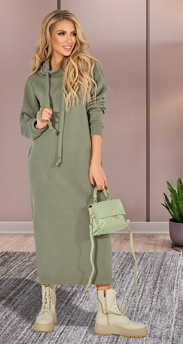 Тёплое длинное платье с начёсом (46-48) Киев - изображение 2