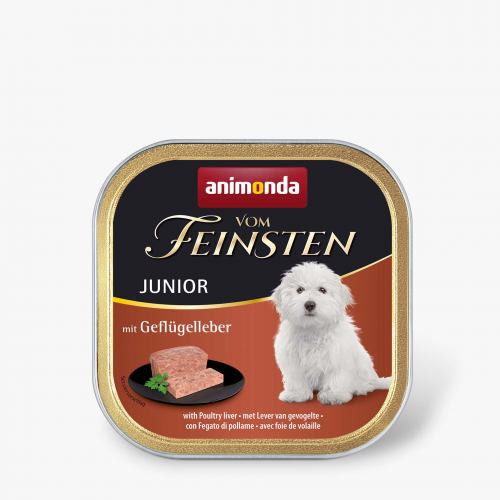 Корм вологий Vom Feinsten Junior with Poultry liver для цуценят з птичою печінкою 150 г Київ - фото 1