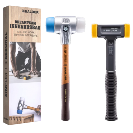 Молоток без віддачі HALDER Secural 3380 з поліуретановими насадками+HALDER Simplex 3117 насадки із полиуретану,суперпластику Одеса