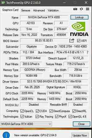 Видеокарта RTX 4080 AORUS Master. Киев