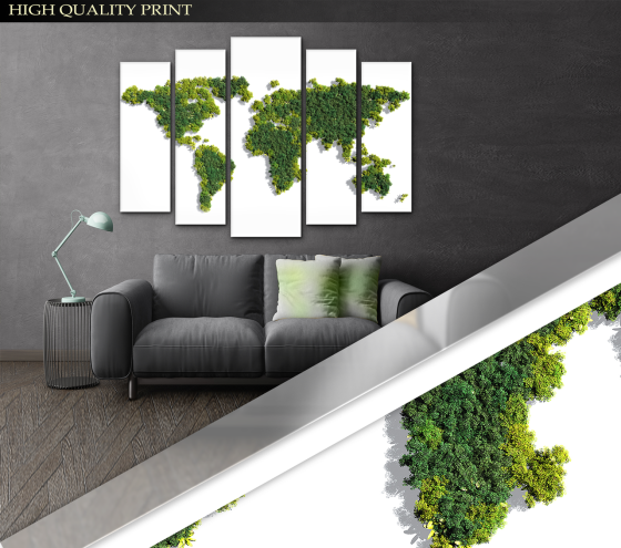 Модульна картина Карта світу Art-327_5 ( 80х118см ) Київ