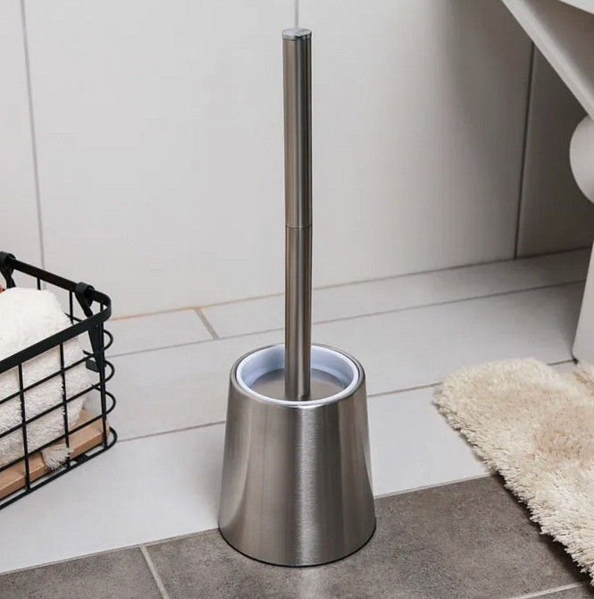 Ерж для туалета на пол Zerix LR914 с крышкой из нержавеющей стали цвет хром (LL1216) Черновцы - изображение 4