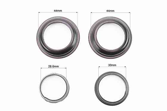 Кермова колонка 1-1/8" (44/28,6x44/30) безрізьбової вилки, напівінтегровані, висока, чорний H115M-1 Київ