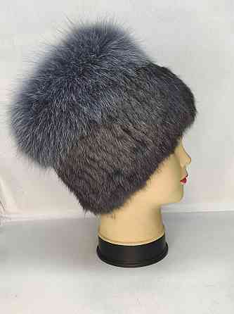 Шапка жіноча зимова хутряна з кролика Мерлін темно Графітовий Харків