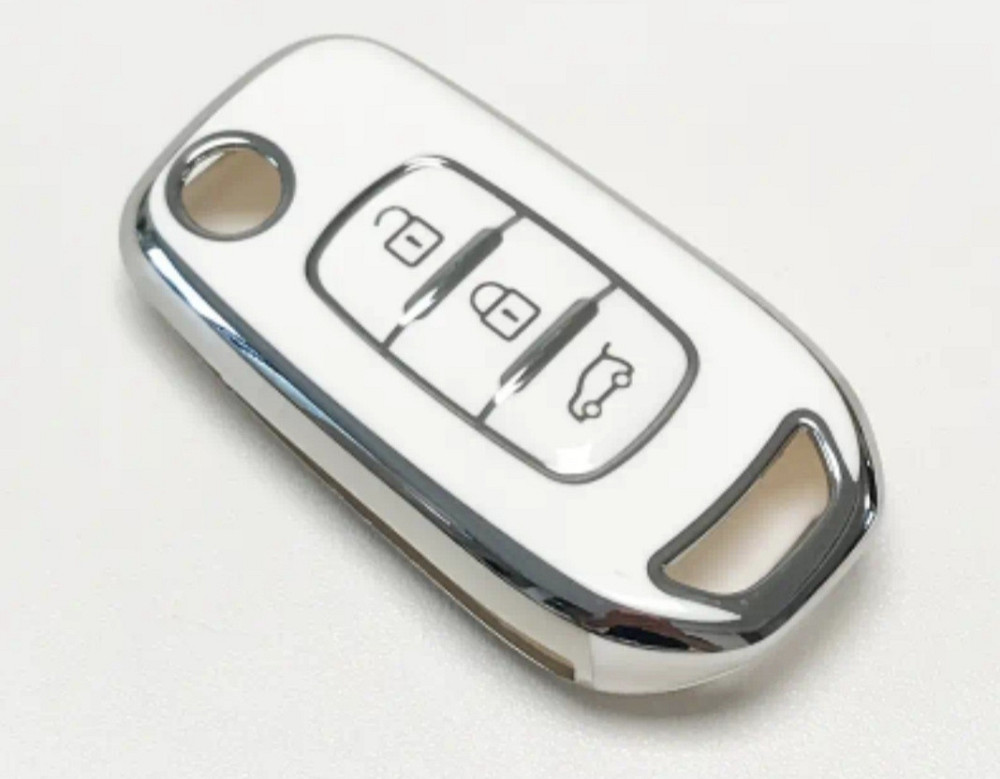 Захисний чохол для автомобільного ключа Renault Білий Сміла - фото 2