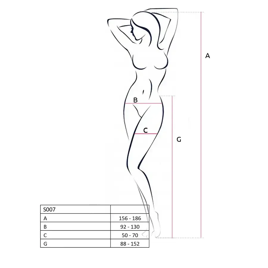 Сітчасті колготки-бодістокінги Passion S019 One Size, White, імітація трусиків, відкритий доступ Львів - фото 4