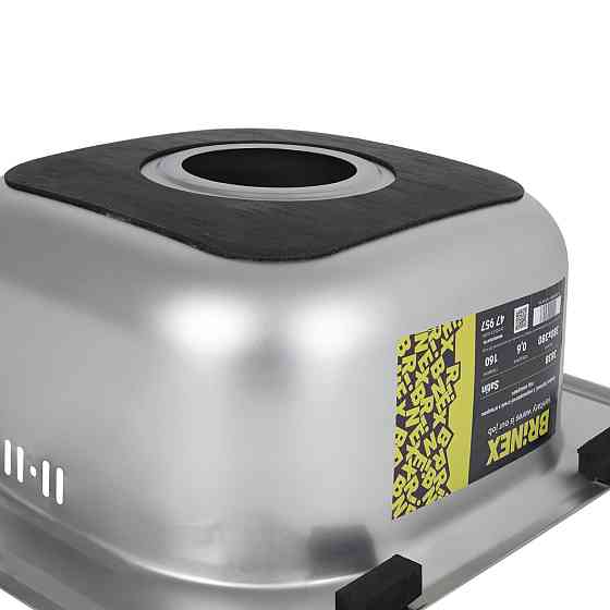 Кухонная мойка Brinex 3838 0,6 мм Satin (BRIN3835SAT06) Киев