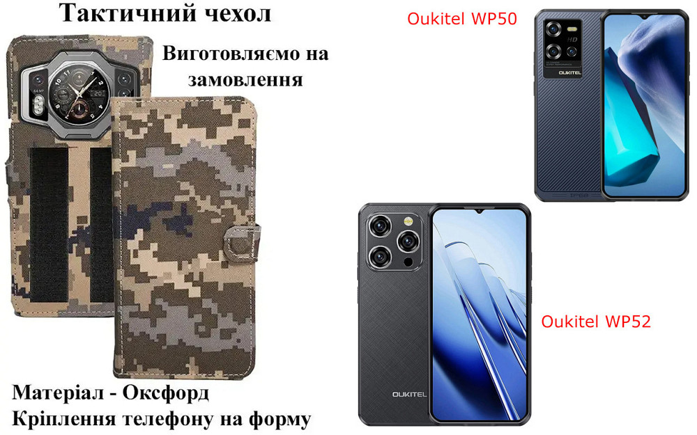 Тактический чехол для OnePlus Nord 3 5G, OnePlus Nord 4, крепится к снаряжению на липучке Киев - изображение 1