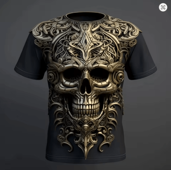 Костюм-футболка 4XL 3D-друк реалізм ЧЕРЕП Хелловін Київ