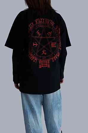 Футболка чоловіча з принтом аніме Аніме Хеллсінг Ултімате Алукард оверсайз (S/M/L) Черний Дніпро