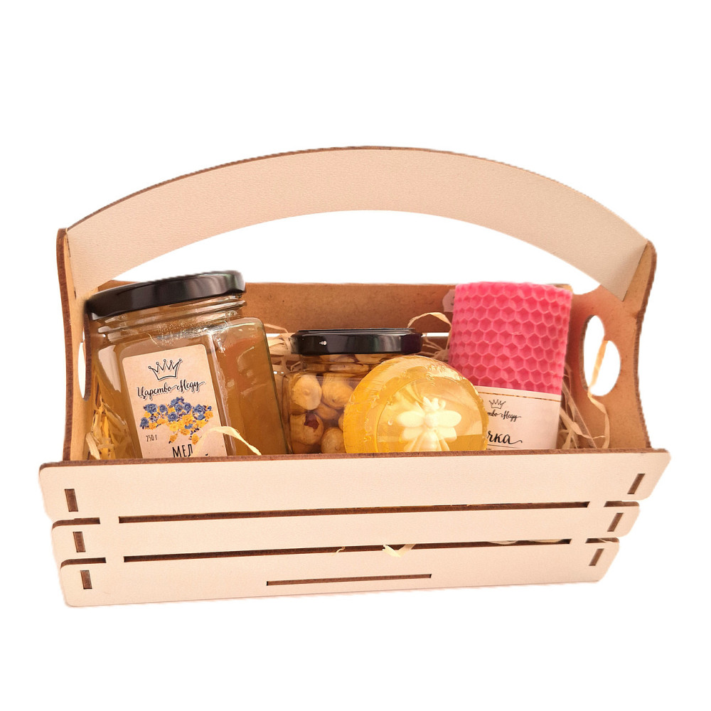 Корзина з солодощами, свічкою та милом. Цікавий солодкий подарунок. Одеса - фото 3