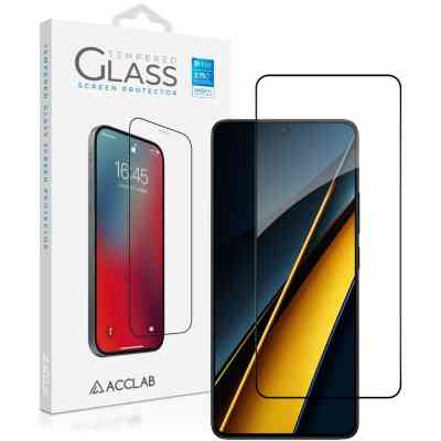 Стекло защитное ACCLAB Full Glue Xiaomi Poco X6 Pro Black (1283126588679) Винница