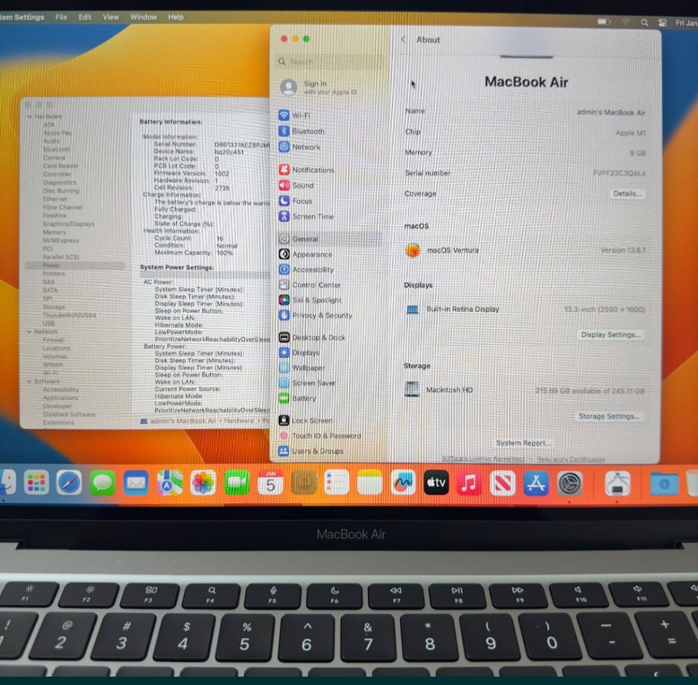 MacBook Air 2020 Space M1 8/256Gb/ S770/ No 1252. Идеал! Київ - фото 3