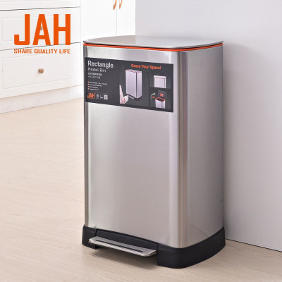 Контейнер для сміття JAH з педаллю і внутрішнім відром срібний металік 30 л (6311) Вінниця - фото 12