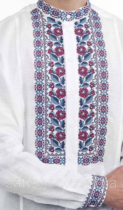 Стильна вишиванка чоловіча з красивим візерунком. Київ - фото 1