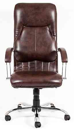Офісне Крісло Керівника Richman Nicosia Titan Dark Brown Хром М1 Tilt Коричневий Київ