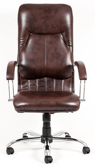 Офісне Крісло Керівника Richman Nicosia Titan Dark Brown Хром М1 Tilt Коричневий Київ - фото 2