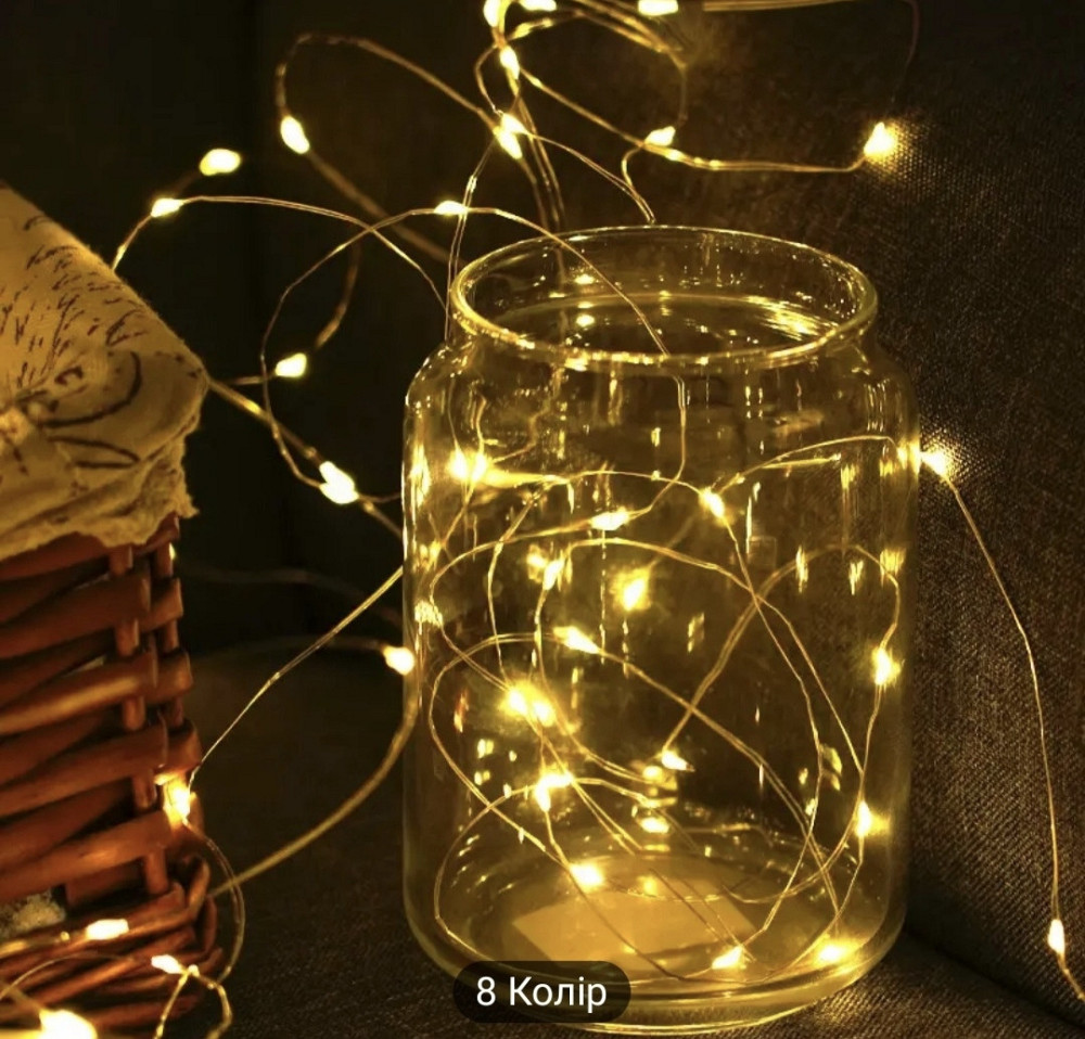 Гірлянда Роса 20 м 200 led з usb Теплий білий Сміла - фото 6