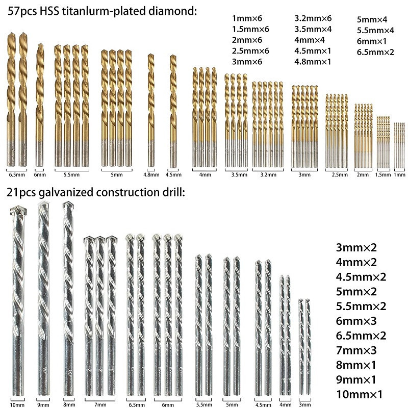 Набір інструментів, сверла ANJI DEPOT Drill Set 8054 у чемодані, 246 шт. Вінниця - фото 4