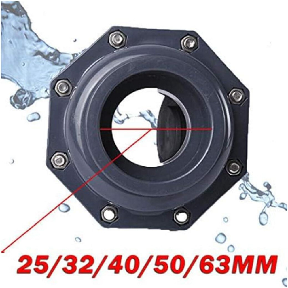 Зворотний клапан ПВХ DN32 (40 мм) з подвійним з’єднанням для труб під тиском, фітинг для зварювання розчинником для напірної труби Київ - фото 3