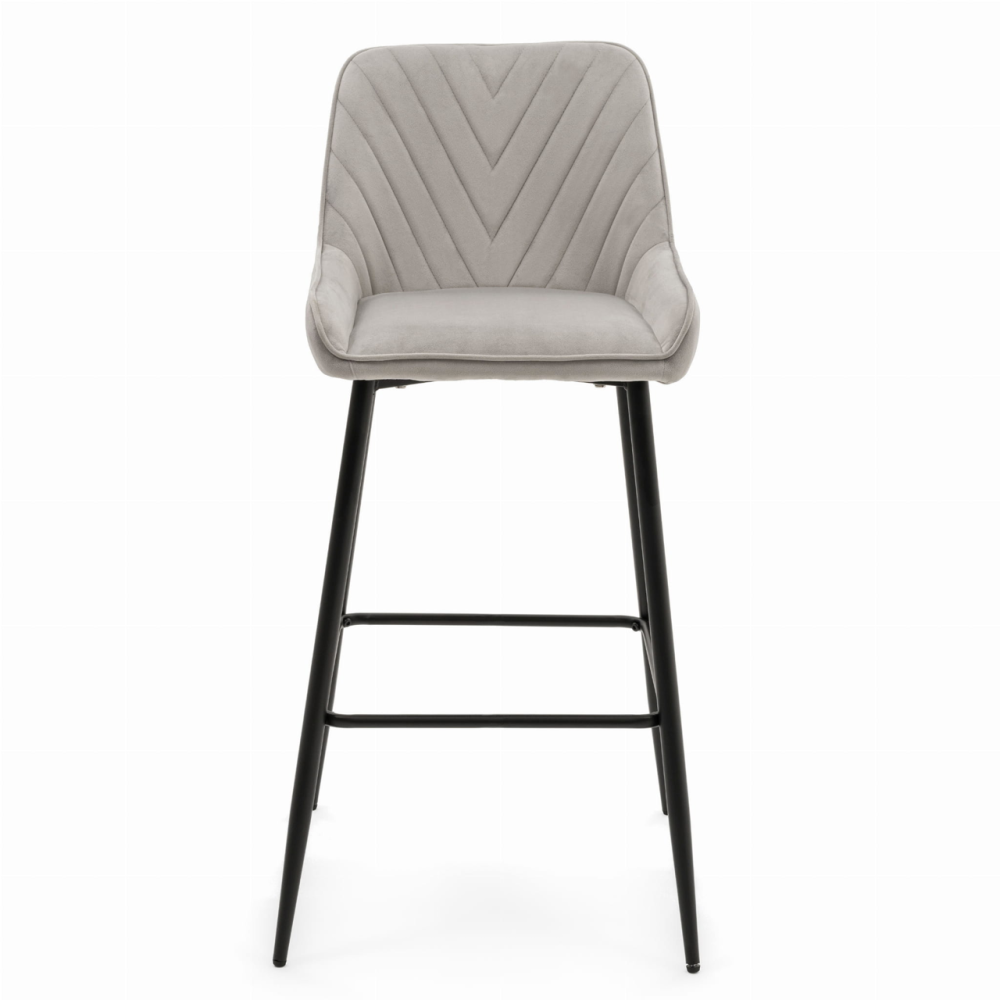 Барный стул Just Sit PADRA обит высококачественным бархатом серого цвета Киев - изображение 4