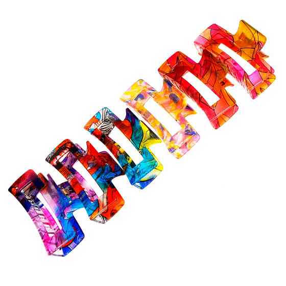 Краб для волосся "Абстракція" 0403-1044, 6 штук Вінниця