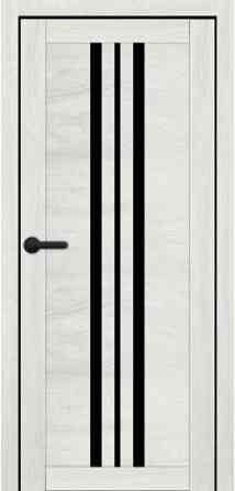 Дверь межкомнатная Порталино PL-07 санома платинум черное стекло Киев